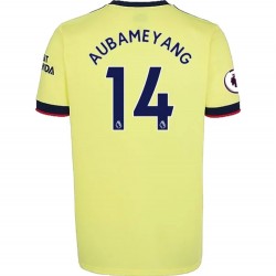 Camisola Arsenal Pierre-Emerick Aubameyang 14 Equipamento Segundo 2021-2022 Manga Curta